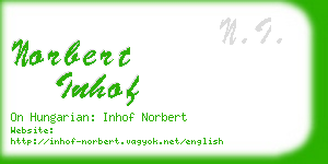 norbert inhof business card